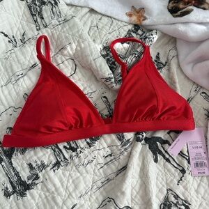 Wild Fable Red Triangle Bikini Top